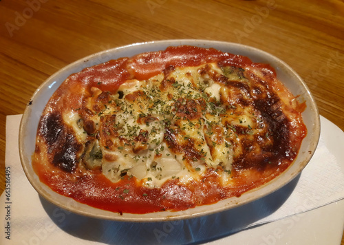 lasagna in a pan