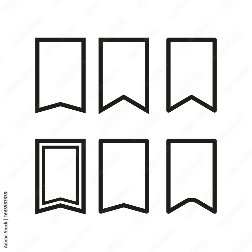 Bookmark icon. Vector illustration. EPS 10. Bookmark icon. Vector illustration. EPS 10.