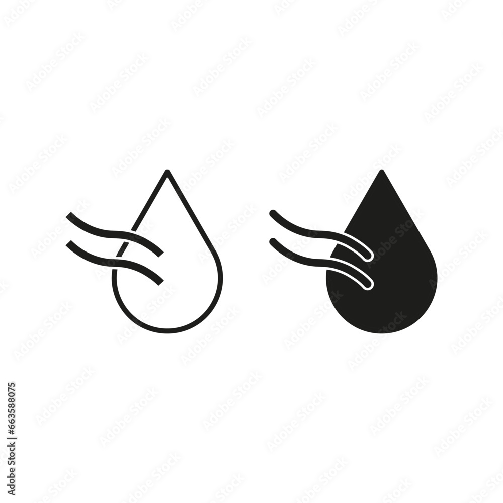 Fototapeta premium Dry air conditioning icon. Vector illustration. EPS 10.