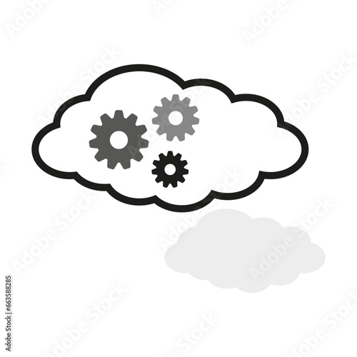 Cloud computing icon. Vector illustration. EPS 10.