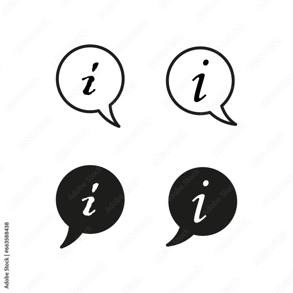 Information sign set. Vector illustration. EPS 10.