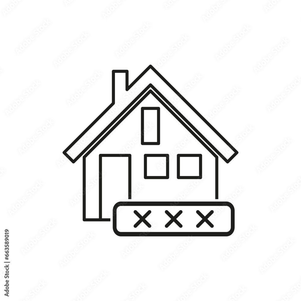 Smart home security code icon. Vector illustration. EPS 10. Smart home security code icon. Vector illustration. EPS 10.