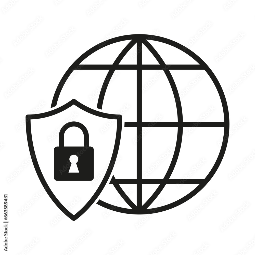 Cyber security glyph icon. Vector illustration. EPS 10. Cyber security glyph icon. Vector illustration. EPS 10.