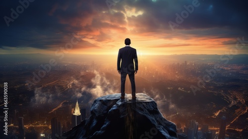 A Businessperson at the Top of the World