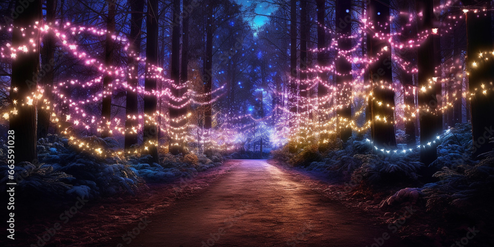 christmas tree lights Generative Ai
