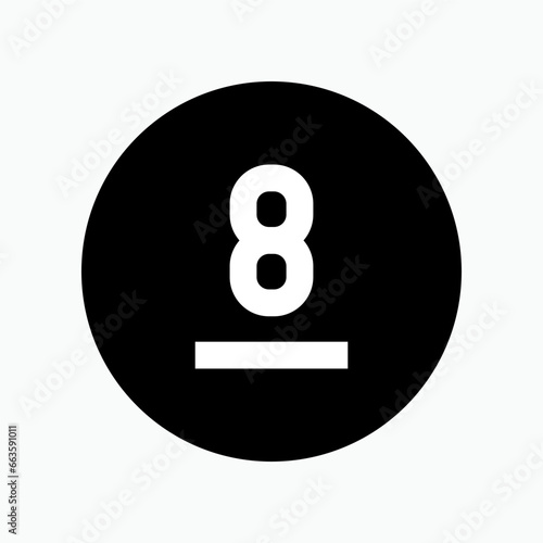 Maximum Stack Icon. 8 Grades. Storage Rule Symbol for Goods  - Vector.