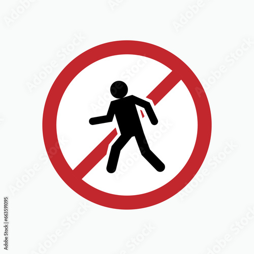 No Trespassing Icon. Prohibition Symbol - Vector Illustration for Design and Websites, Presentation or Application.