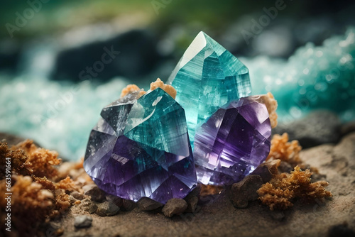 Natural Fluorite Crystal Formations