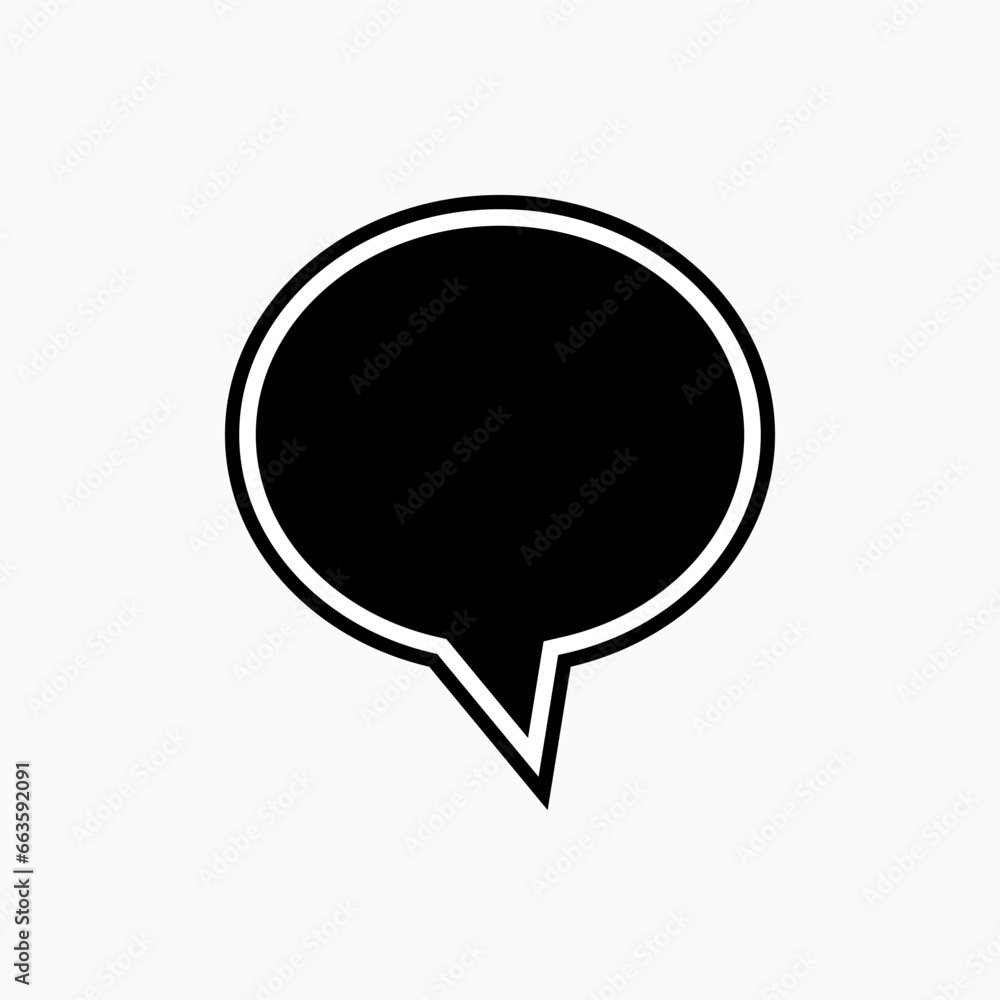 Bubble Speech Icon. Talk, Chat Illustration. Applied as Trendy Symbol for Design Elements, Websites, Presentation and Application - Vector. Bubble Speech Icon. Talk, Chat Illustration. Applied as Trendy Symbol for Design Elements, Websites, Presentation and Application - Vector.