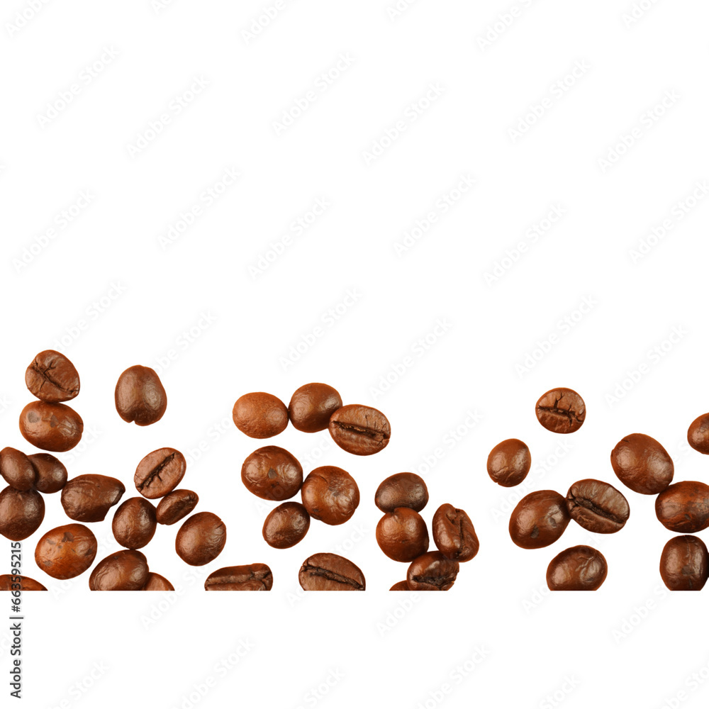 Coffee Beans Border Isolated Background Coffee Beans Border Isolated Background
