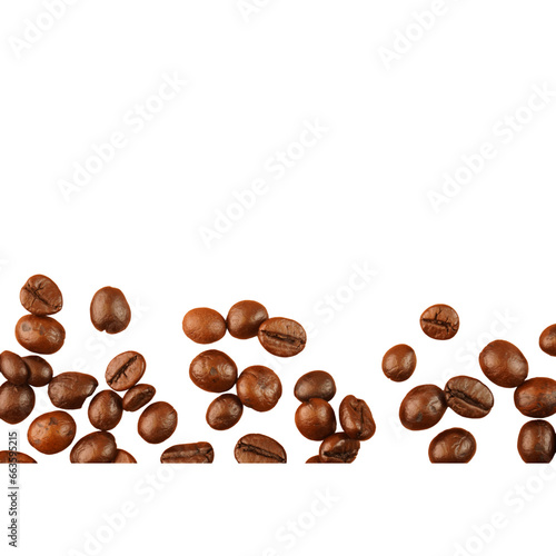 Coffee Beans Border Isolated Background