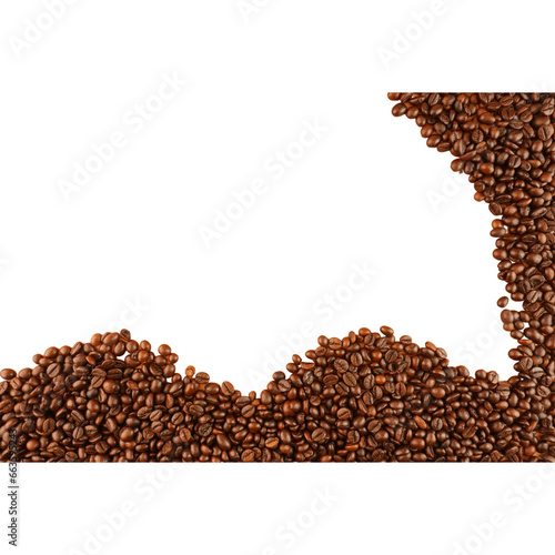 Fototapeta Naklejka Na Ścianę i Meble -  Coffee Beans Border Isolated Background