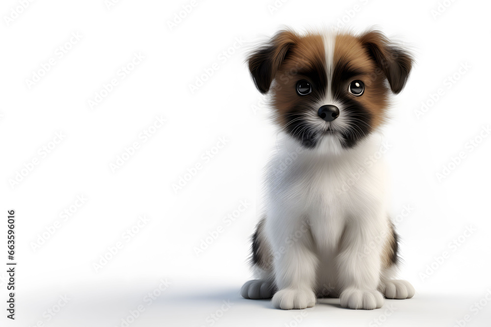Fluffy Cute Puppy - Jack Russell Terrier Dog - Generative AI Fluffy Cute Puppy - Jack Russell Terrier Dog - Generative AI