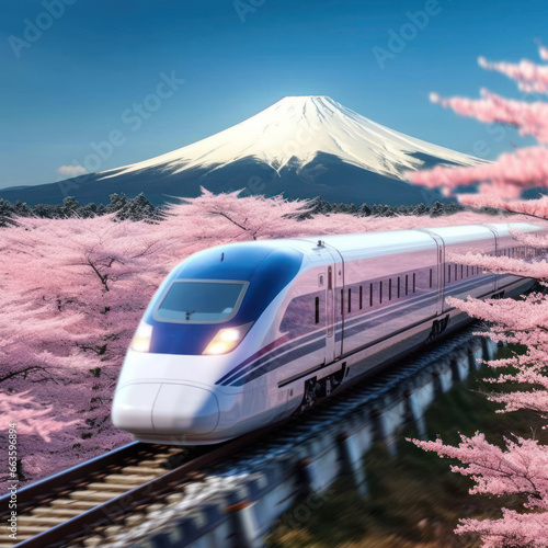  a magnificent Shinkansen bullet train 