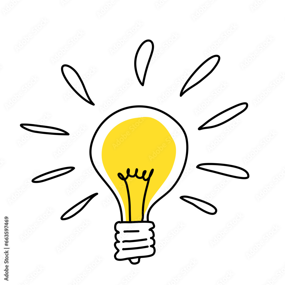 Fototapeta premium Light bulb idea