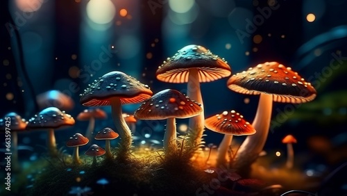 fly agaric mushroom in forest © Photographybd60