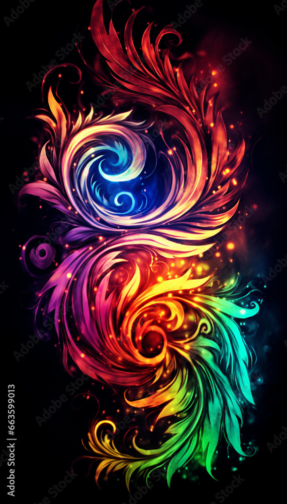 trendy mobile wallpaper with a cool splash pattern and abstract brushstroke