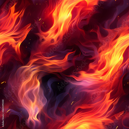 Fire effect seamless pattern texture