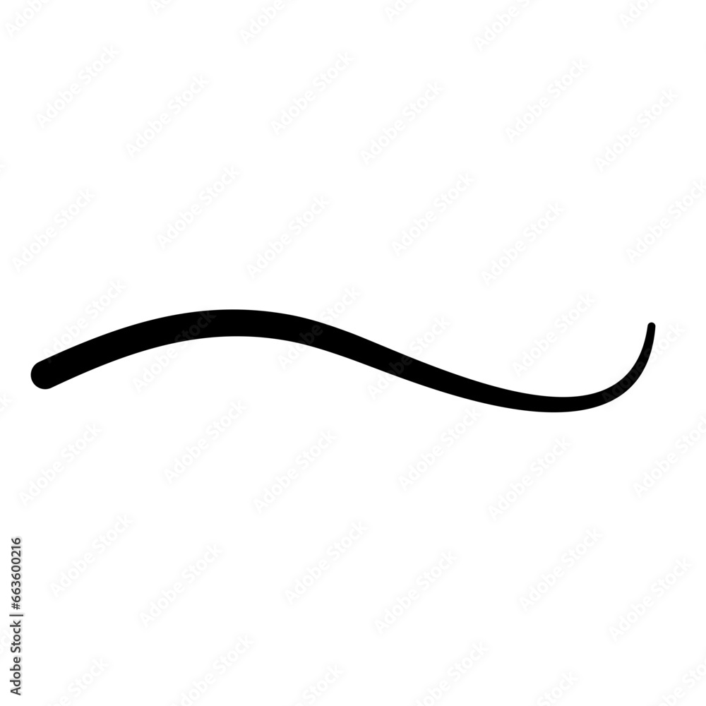 Text tail swoosh element Text tail swoosh element