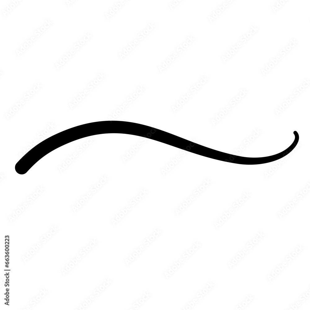 Text tail swoosh element Text tail swoosh element