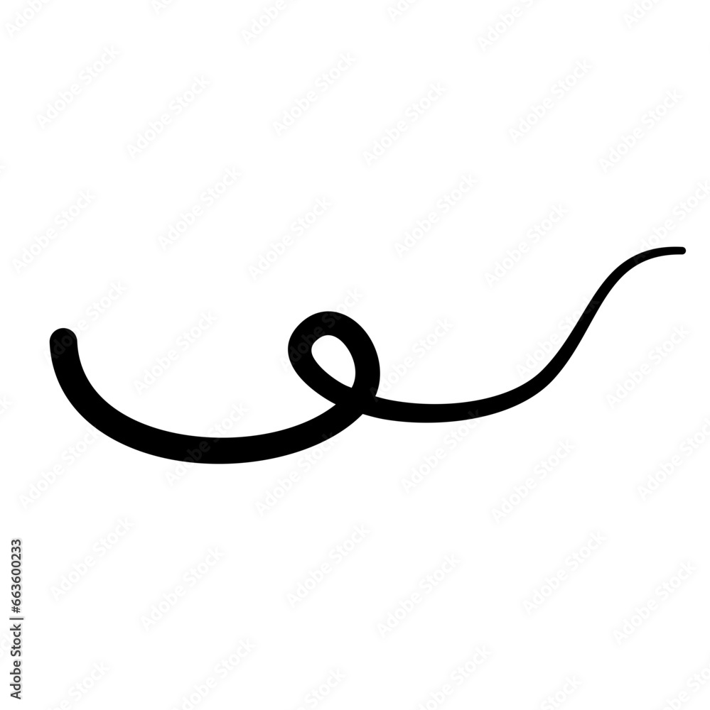 Text tail swoosh element