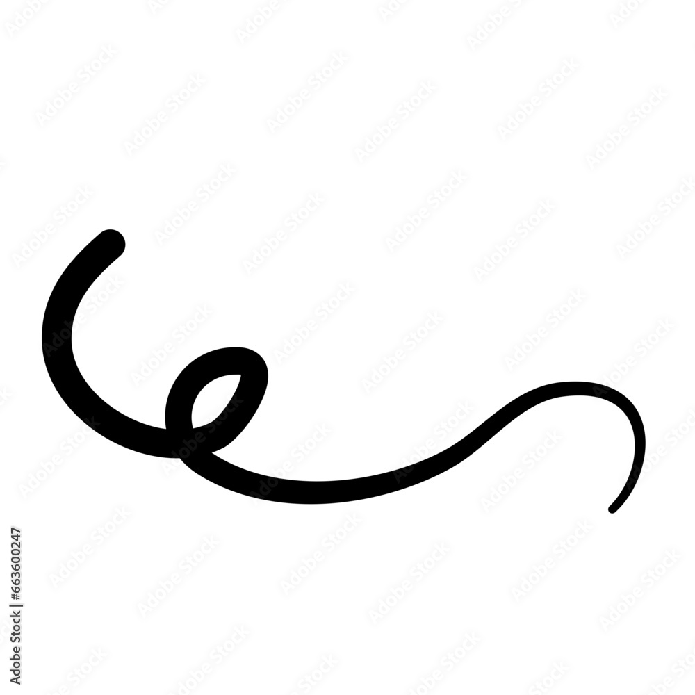 Text tail swoosh element Text tail swoosh element