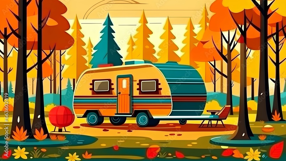 Obraz premium camping in the park