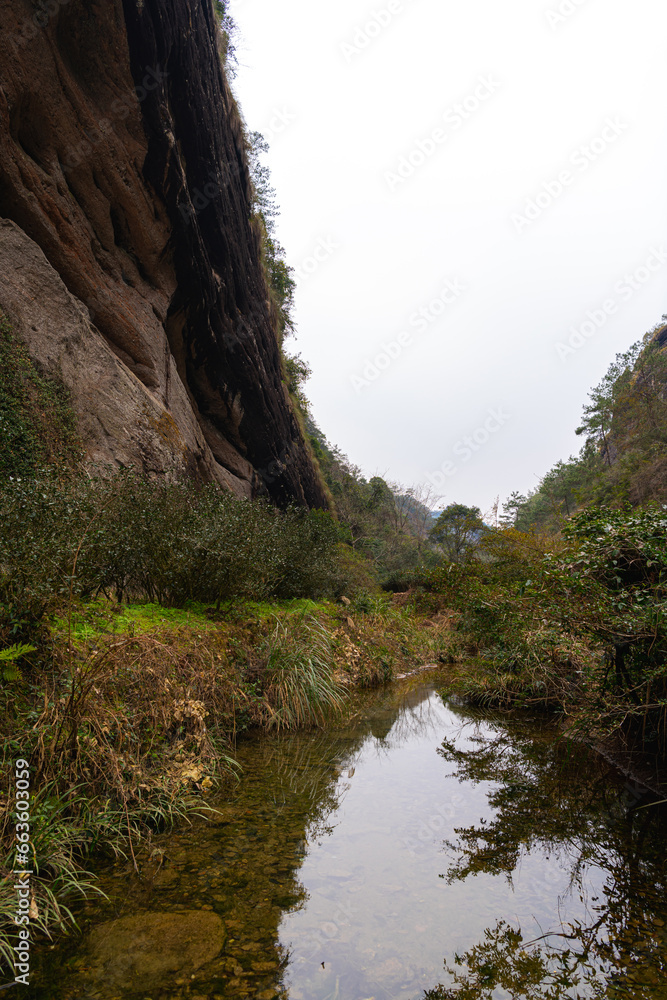 The river in Wuyishan scenic area of Fujian Province China. The river in Wuyishan scenic area of Fujian Province China.