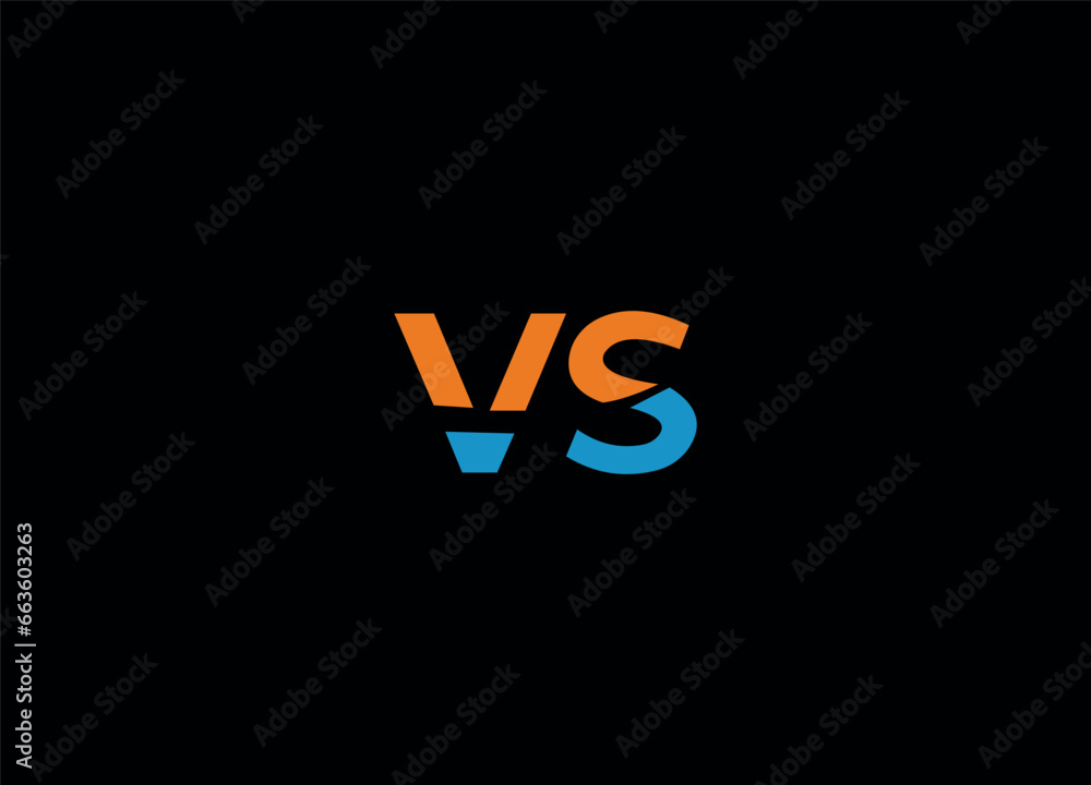 VS initial letter logo design and monogram logo VS initial letter logo design and monogram logo