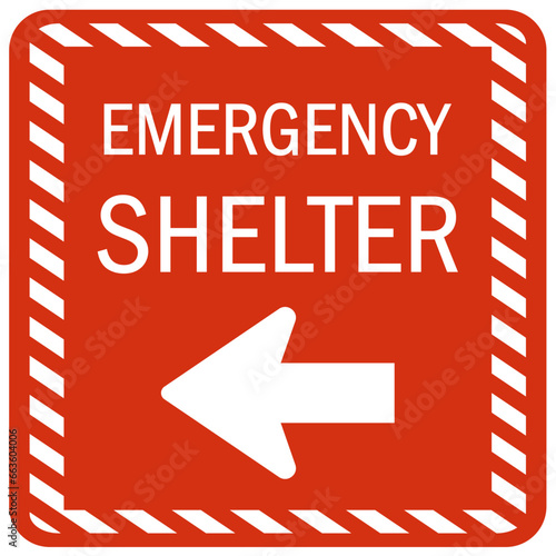 Hurricane evacuation route emergency shelter