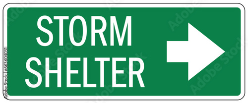Hurricane evacuation route storm shelter