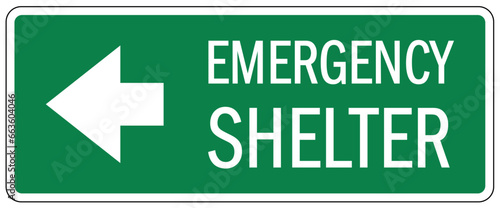 Hurricane evacuation route emergency shelter