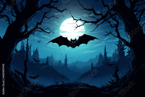 bat demon horror illustration