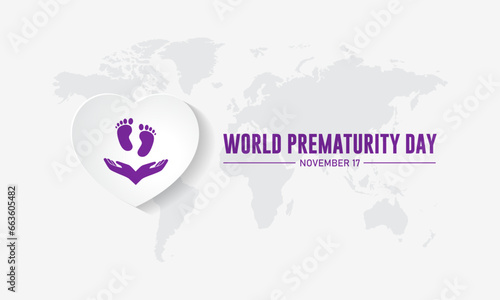 World Prematurity Day November 17 Background vector Illustration