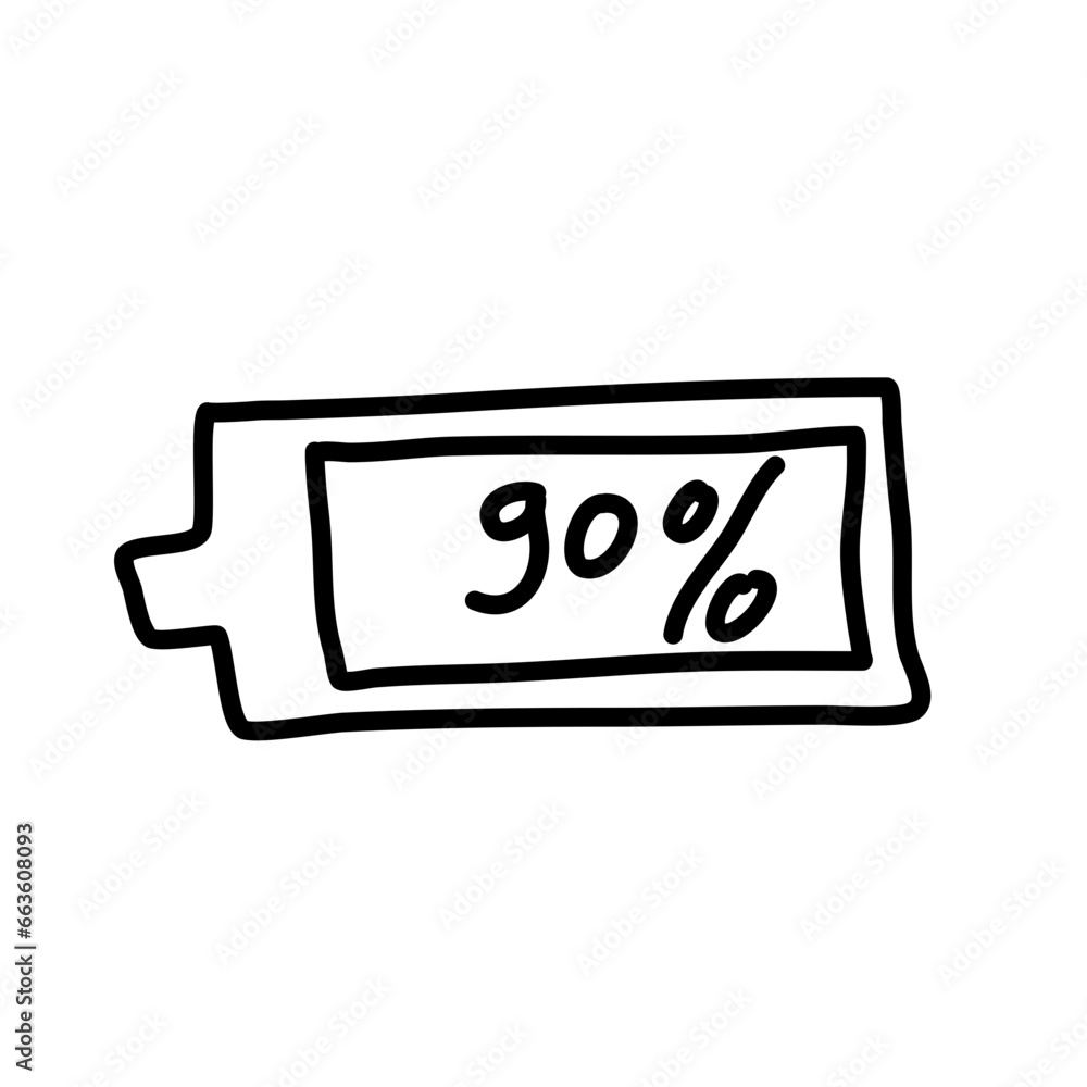 Fototapeta premium smartphone battery percentage