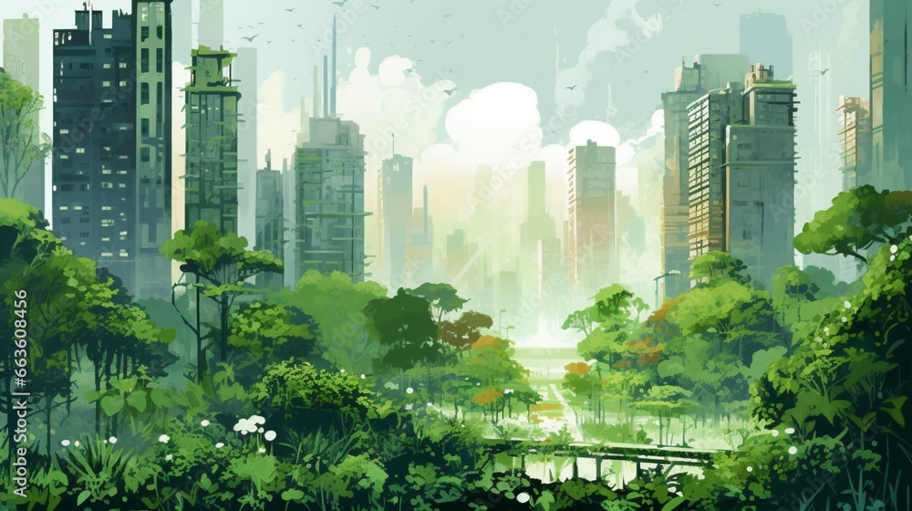 city landscape generated by AI city landscape generated by AI