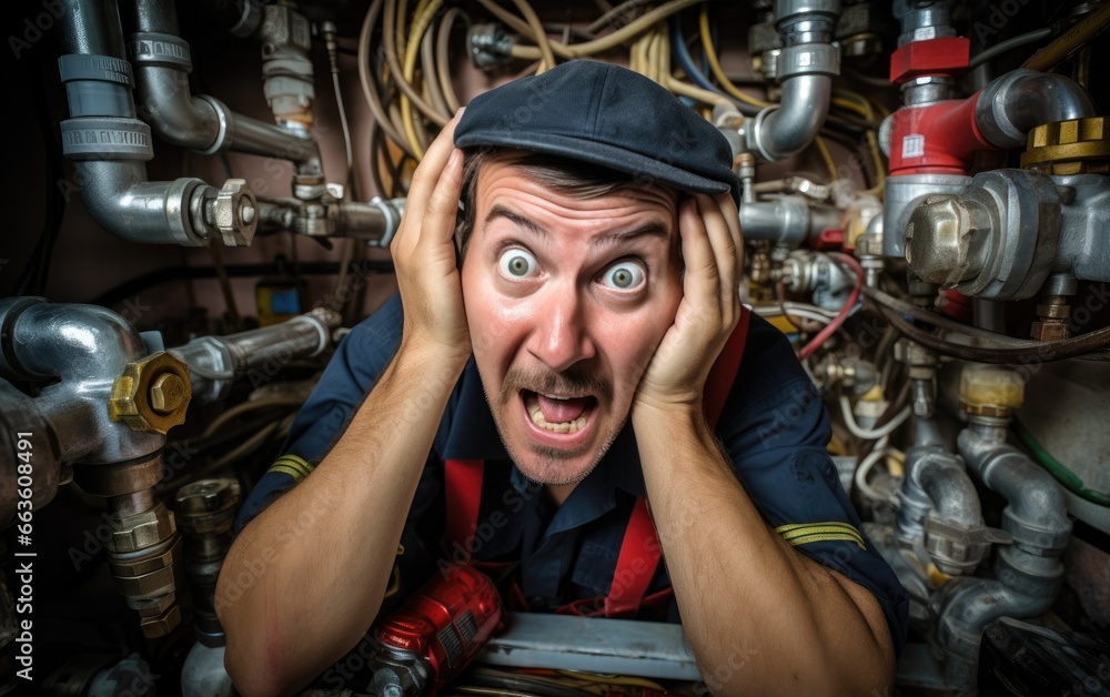 Plumber in a panic attack