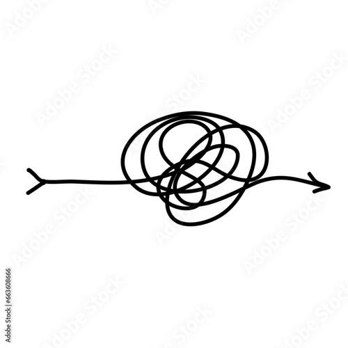 tangled lines of ideas concept