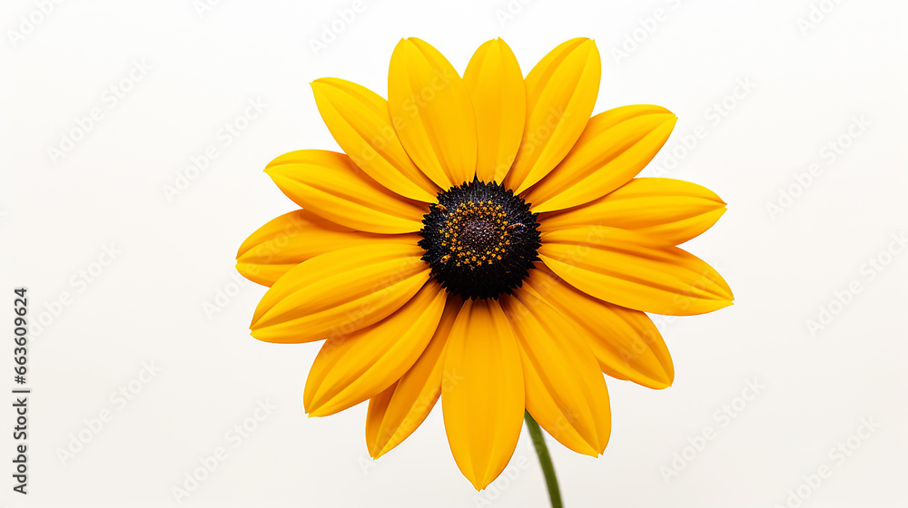 Photo of Rudbeckia flower isolated on white background