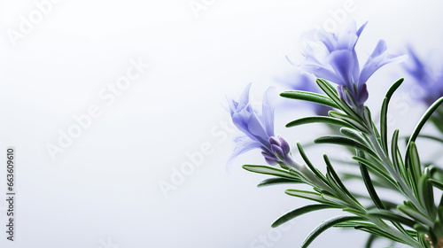 Photo of Rosemary flower isolated on white background