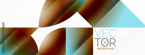 Serene gradient template. Circles and triangles mingle in minimalist perfection. Gentle fusion of forms and hues creates balanced yet captivating backdrop, embodying modern sophistication