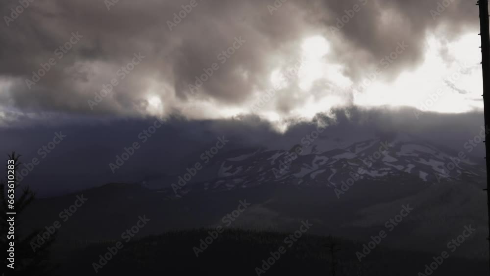 Morning time lapse of clouds covering Mt. Hood. Morning time lapse of clouds covering Mt. Hood.