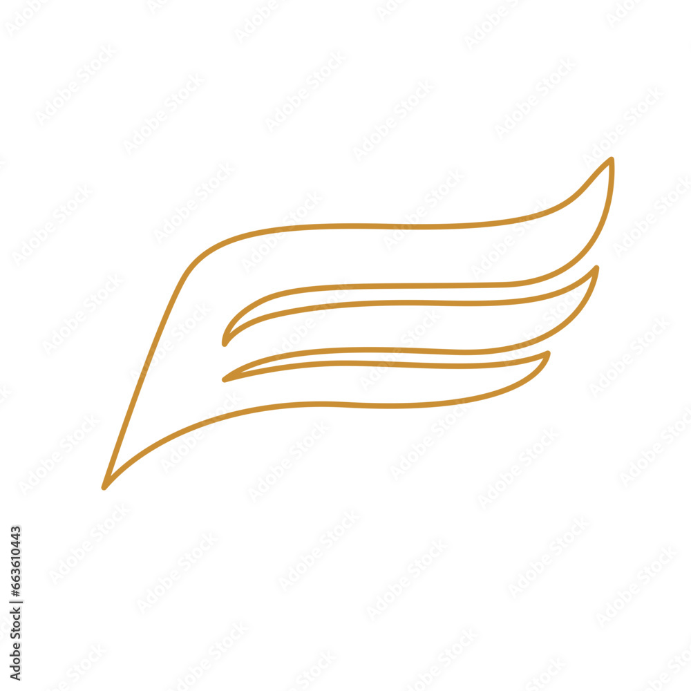 Gold wings line logo Gold wings line logo