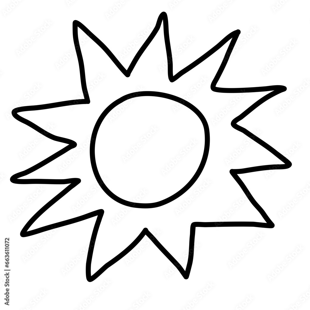 Summer yellow sun doodle Summer yellow sun doodle