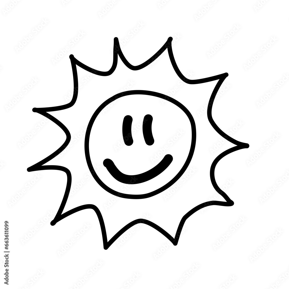 Summer yellow sun doodle Summer yellow sun doodle