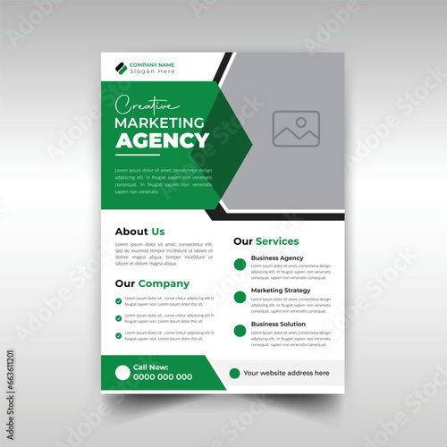 Digital marketing expert abstract business flyer template