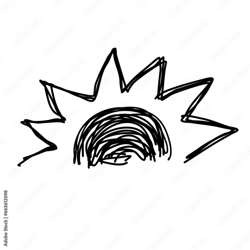Obraz premium Doodle of half sun