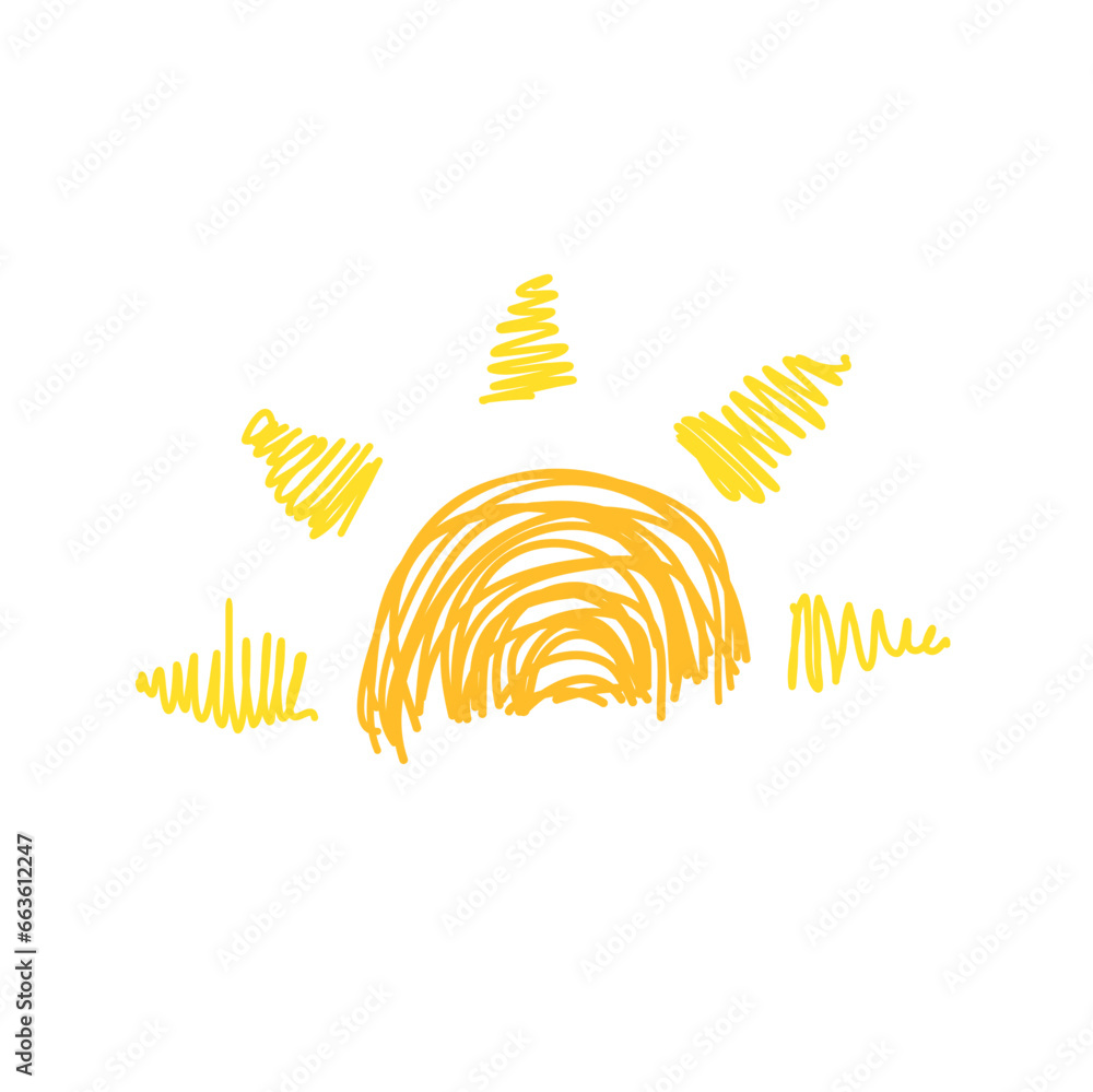 Obraz premium Doodle of half sun