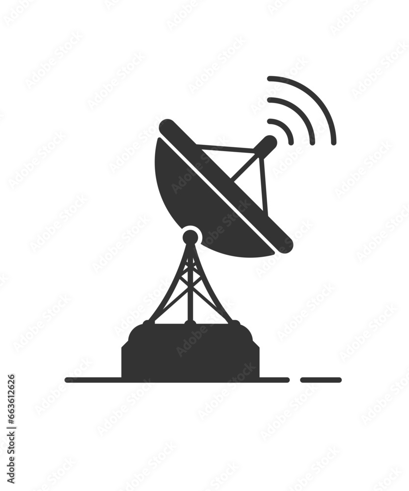 Satellite antenna icon vector illustration Satellite antenna icon vector illustration