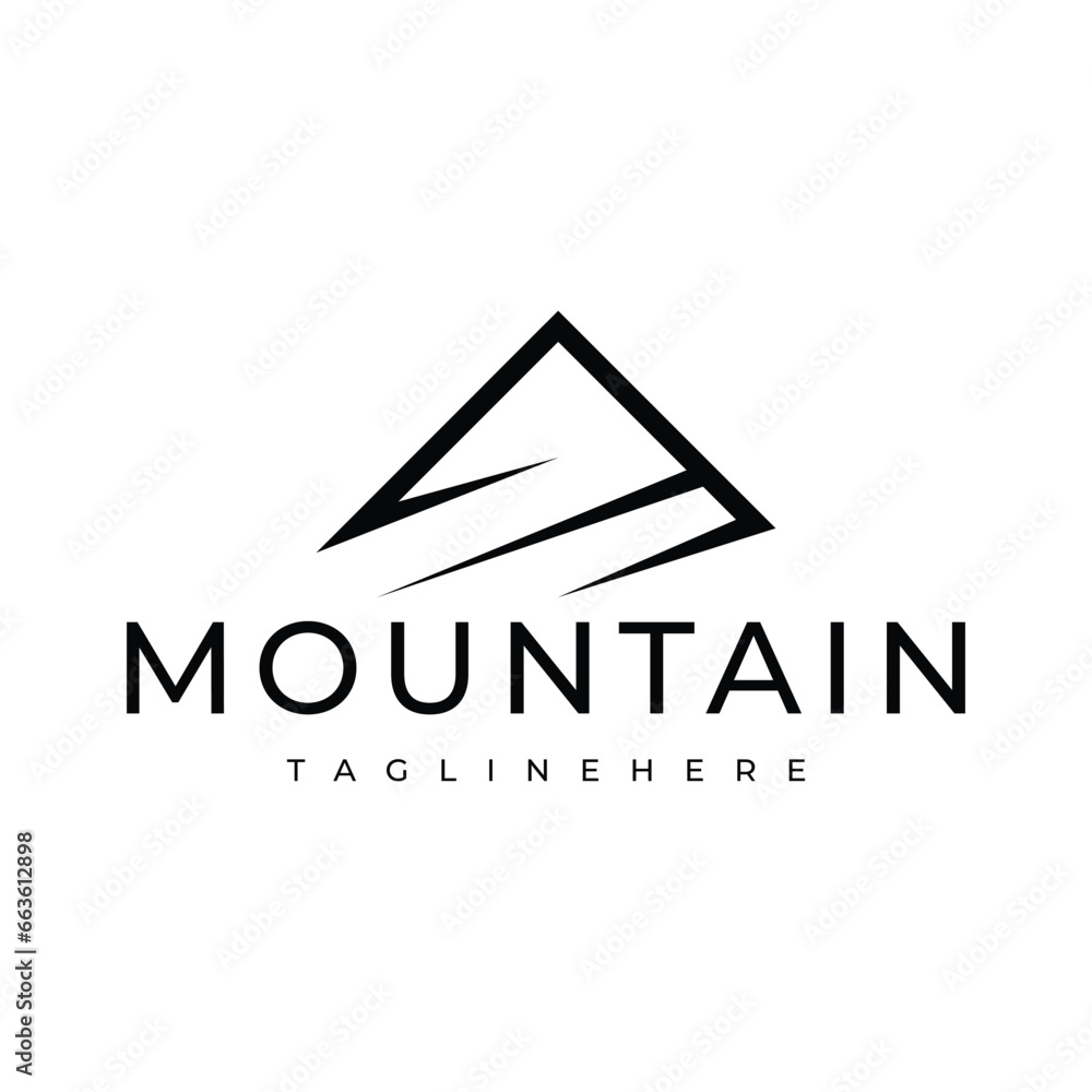 abstract minimal mountain peak logo design abstract minimal mountain peak logo design